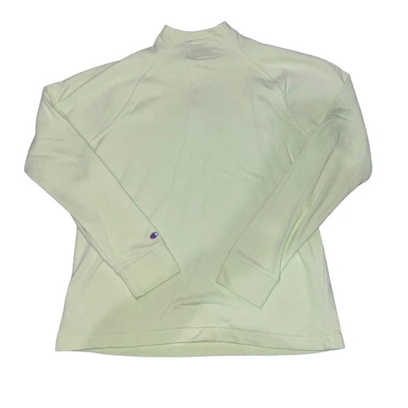 Champion Women's Medium Light Green Quarter Zip High Neck long Sleeve Sweatshirt - Picture 4 of 4